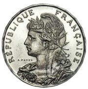 2 Francs pattern au type de la 25 centimes Patey, listel bas, lourd obverse image