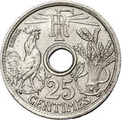 25 Centimes 1st pattern of Becker, big modul obverse image