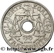 25 Centimes 1st pattern of Becker, big modul, France, 1913 reverse image
