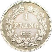 1 Franc - Louis-Philippe, France, 1832-1848 reverse image