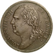 5 Francs - Louis XVIII pattern of Andrieu obverse image