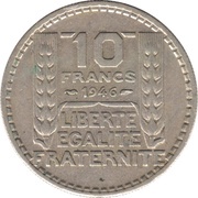 10 Francs Large head reverse image