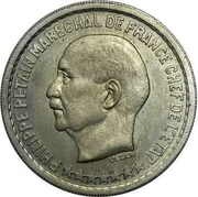 20 Francs - Marshal of France Philippe Pétain Essai de Vézien obverse image
