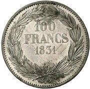 100 Francs - Louis Philippe Pattern reverse image