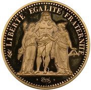 10 Francs Gold Piedfort, France, 1968 reverse image