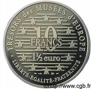 10 Francs / 1½ Euros Le Fifre by Edouard Manet, France, 1996 reverse image