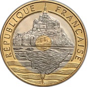 20 francs Mont Saint Michel tranche lisse obverse image