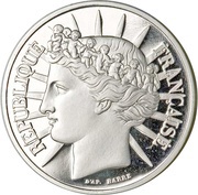 100 Francs Fraternité, palladium obverse image