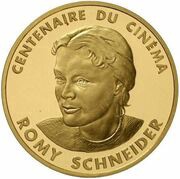 500 Francs Romy Schneider; Large module, France, 1995 reverse image