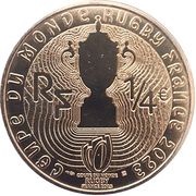 ¼ Euro Rugby World Cup 2023 obverse image