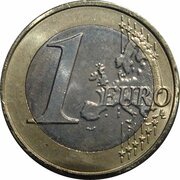 1 Euro 2nd map reverse image