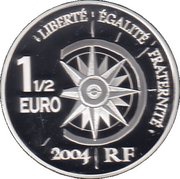1½ Euros Trans-Siberian Railway, France, 2004 reverse image