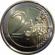 2 Euros World AIDS Day reverse image
