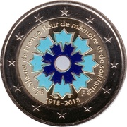 2 Euros Bleuet de France; Colored obverse image