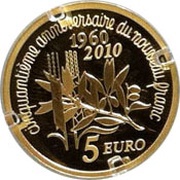 5 Euros New Franc reverse image