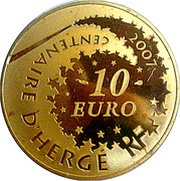 10 Euros Tintin obverse image