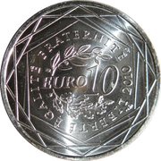 10 Euros Pays de la Loire, 1st type, France, 2010 reverse image