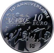 10 Euros Music Day obverse image