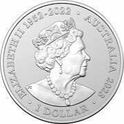 1 Dollar In the name of Elizabeth II; Rough-Toothed Dolphin - Silver Bullion Coin obverse image