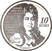 10 Euros "Le chat botté", France, 2012 reverse image
