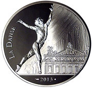 10 Euros Rudolf Nureyev, France, 2013 reverse image
