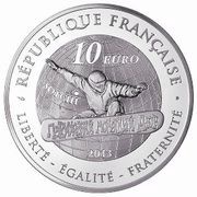 10 Euros - Jeux d'hiver : Snowboard, France, 2013 reverse image