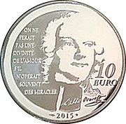 10 Euros Manon Lescaut, France, 2015 reverse image
