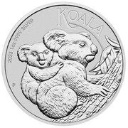 1 Dollar In the name of Elizabeth II; 6th Portrait - Koala - Bullion Coin, Australia, 2023 reverse image