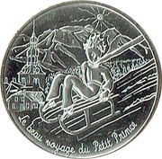 10 Euros - Le Petit Prince Fait de la luge, France, 2016 reverse image