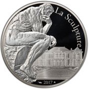 10 Euros Auguste Rodin, France, 2017 reverse image