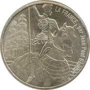 10 Euros - Jean-Paul Gaultier Orléans la victorieuse, France, 2017 reverse image