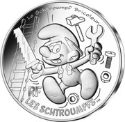 10 Euros Schtroumpf bricoleur, France, 2020 reverse image