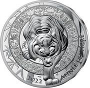 10 Euros Year of the Tiger, France, 2021 reverse image