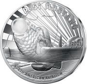 20 Euros North American P-51 Mustang, France, 2021 reverse image