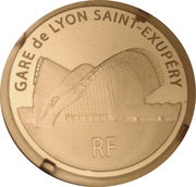 50 Euros Lyon Saint-Exupéry Railway Station obverse image