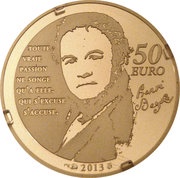 50 Euros Julien Sorel, France, 2013 reverse image