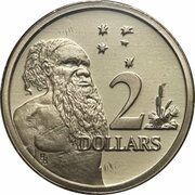 2 Dollars - Elizabeth II 3rd Portrait, Australia, 1988-2018 reverse image