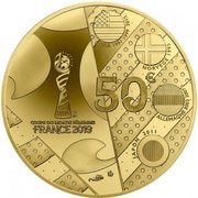 50 Euros FIFA Women World Cup: Americas, France, 2019 reverse image