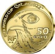 50 Euros FIFA World Cup of Football 2022 obverse image