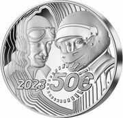 50 Euros 24 Hours of Le Mans, silver, France, 2023 reverse image