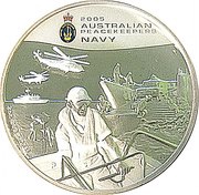 2 Dollars - Elizabeth II 4th Portrait - Australian Peacekeepers - Navy, Australia, 2005 reverse image