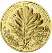 1000 Euros chêne, France, 2020 reverse image