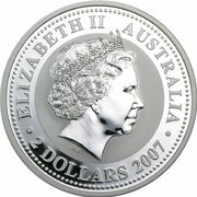 2 Dollars - Elizabeth II 4th Portrait - Year of the Tiger - Silver Bullion Coin obverse image