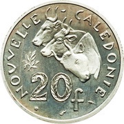 20 Francs Piedfort silver, France, 1979 reverse image