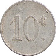 10 Centimes, France,  reverse image