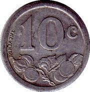 10 Centimes, France, 1921 reverse image