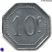 10 Centimes, France,  reverse image