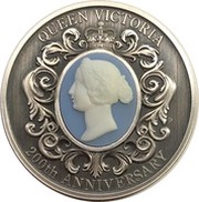 2 Dollars - Elizabeth II 6th Portrait - Queen Victoria 200th Anniversary, Australia, 2019 reverse image