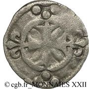 Denier anonymous ALTISIODOR; lilies, France, 1250-1300 reverse image