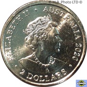2 Dollars - Elizabeth II 6th Portrait - Tokyo Olympics - Striving; Yellow obverse image